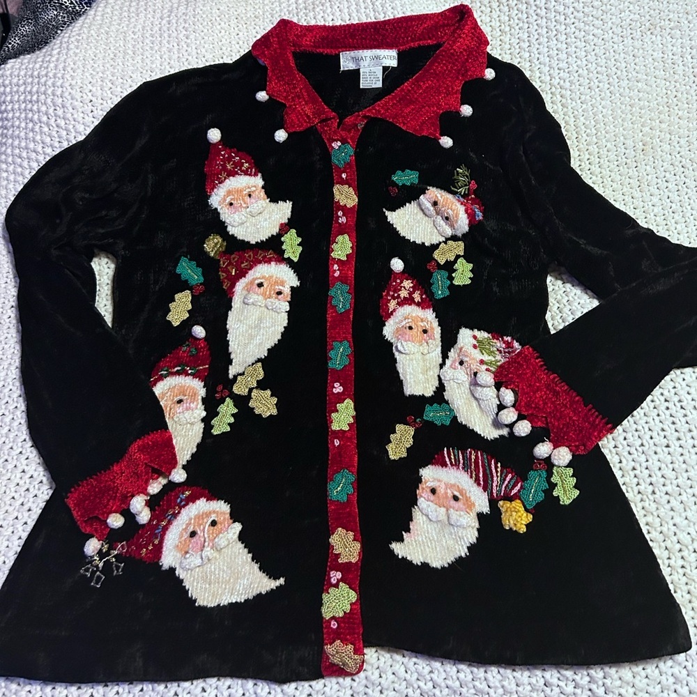 62 Vintage 80s Christmas That Sweater super soft hidden buttons flaw make offer